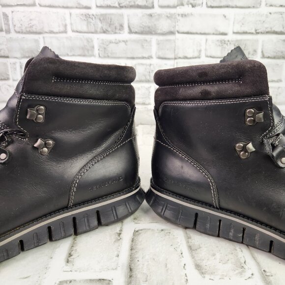 Cole Haan ZeroGrand Hiker Men's Size 12 M Black Leather Waterproof Outdoor Boots - Picture 4 of 11